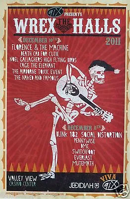 Blink 182/social Distortion/pennywise  Wrex The Halls  2011 Concert Tour Poster • $18.18