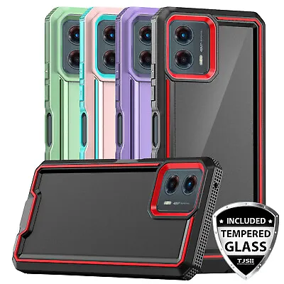 For Motorola Moto G 5G 2023 Case PC+TPU Shockproof Impact Cover +Tempered Glass • $9.95