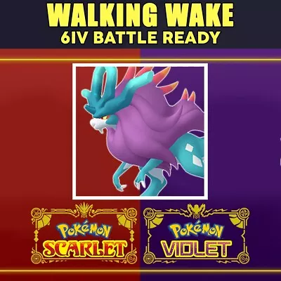 6IV Walking Wake Pokemon Scarlet And Violet Battle Ready • $1.99