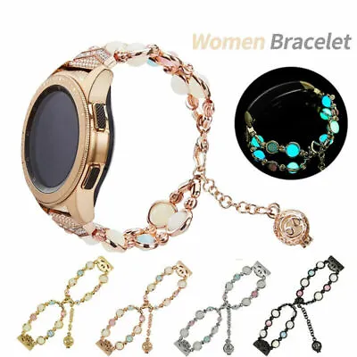 $16.99 • Buy Women Luminous Bead Strap Watch Band For Samsung Galaxy Watch 3 41/45MM ACTIVE 2