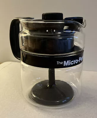 Gemco THE MICRO-PERK Microwave Coffee Maker Percolator-5 Pieces-Black-0589 • $13.90