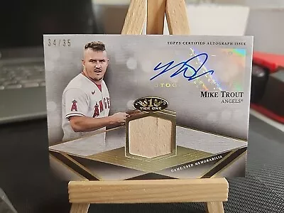 2022 Topps Tier One Mike Trout Relic Game Bat Used Autographed #34/35 • $319.99