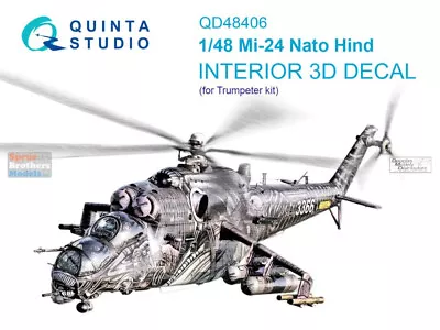 QTSQD48406 1:48 Quinta Studio Interior 3D Decal - Mi-24 Hind NATO (TRP Kit) • $40.74