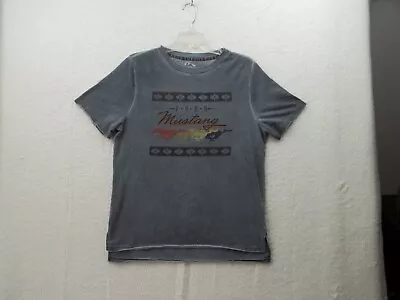 Ford Mustang Distressed Boys Youth Gray Short Sleeve Graphic T Shirt Size XL 16 • $16.88