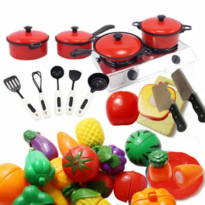 $9.87 • Buy Children Kids Kitchen Utensils Pots Pans Play Toys Dishes Food Cook Cook .FAST