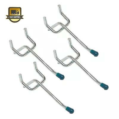 2 In. Zinc-Plated Steel Single Straight Peg Hooks 1/8 In Pegs (4-Pack) • $5.34