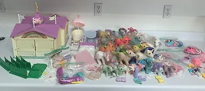 Vtg 1980s My Little Pony MLP Lot Show Stable 20+ Horses With Many Accessories  • $129.99