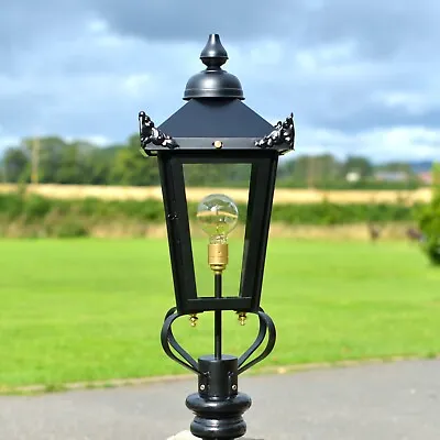 Tall 70cm Black Victorian Lantern - Replacement Lamppost Light Top - Ex-Display • £115