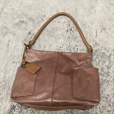 Ellington Brown Leather Shoulder Bag - Distressed • $20