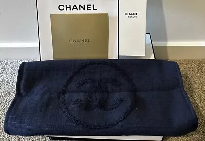 Chanel Beaute Blue Small Towel Vip Gift With Box Chanel Ribbon & Greeting Card • $59