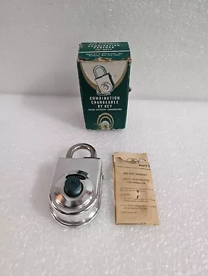 New 1969 Sargent & Greenleaf Inc 8077 Key Changing Combination Padlock Vintage • $70