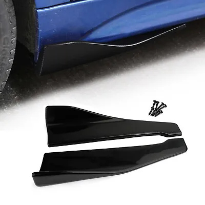 48cm Skirt Spoiler Rear Lip /Side Extension Rocker Splitters Winglet Wings GBLK • $56.82