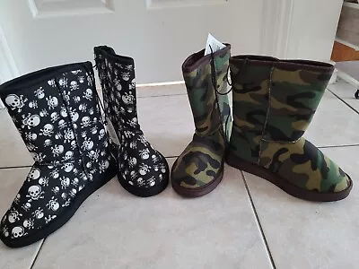 Unisex Kids Canvas Camo Or Skull UGGS  BNWT Size 12131 Or 2 • $10