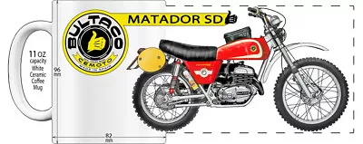 Bultaco Matador Sd Motorcycle  High Detailed  Image Coffee Mug • $25