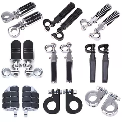 1 1/4  Highway Motorcycle Foot Pegs Footrest For Harley Touring Cruiser HONDA US • $20.63