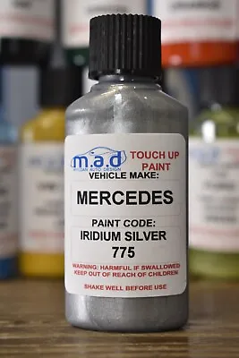Mercedes Benz Iridium Silver 775 Touch Up Kit 30ML Bottle Brush Repair Paint • $17.05