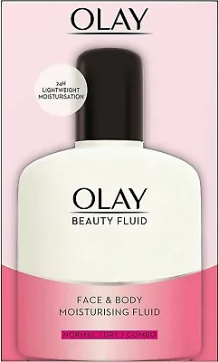 Olay Beauty Fluid Face And Body Moisturiser 200 Ml Pack Of 1 Normal Dry Combo • £13.13