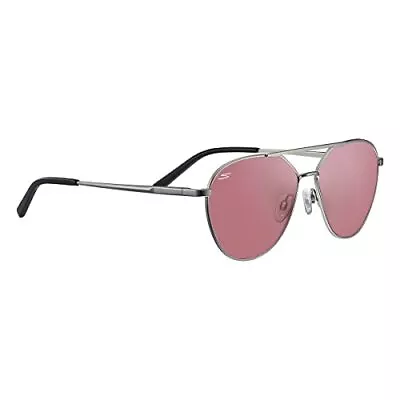 Serengeti Odell Rectangular Sunglasses Matte Silver Medium • $114