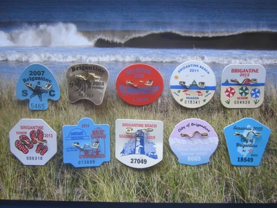 $99.96 • Buy 10  Years  Brigantine  New  Jersey  Seasonal  Beach  Badges/tags