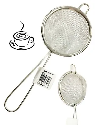 Tea Strainer 7 Cm | Fine Metal Wire Mesh | Kitchen Straining Traditional Loose. • £2.75