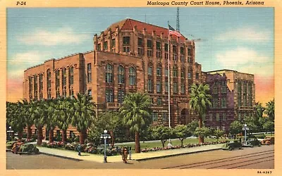 Postcard AZ Phoenix Maricopa County Court House Posted 1951 Vintage PC J1502 • $2