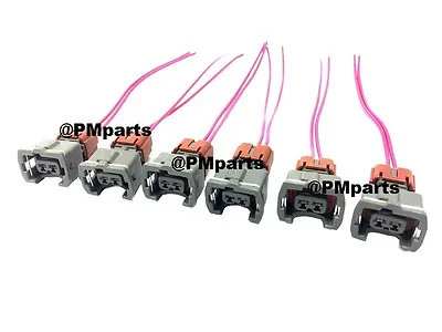 $29.99 • Buy 6 Of EARLY STYLE FUEL INJECTOR HARNESS CONNECTORS FOR NISSAN 300ZX Z32 VG30