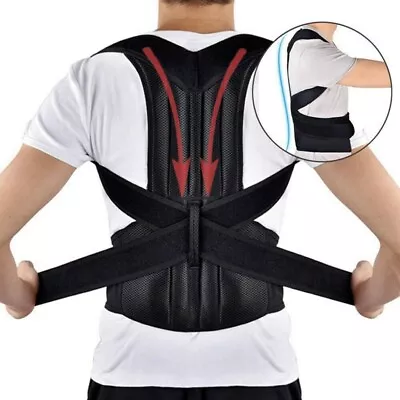 Medical Posture Corrector Back Support Belt Corset Shoulder Bandage Clavicle US • $18.98