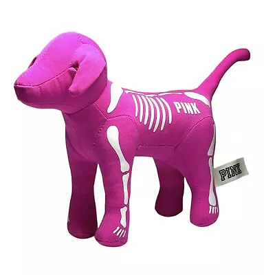 VICTORIA’S SECRET Pink Skeleton Print Dog Plush Toy • $15