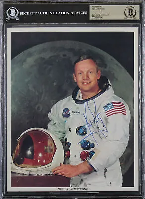 Neil Armstrong Apollo 11 Authentic Signed 8x10 NASA Photo BAS Slabbed • £7124.47