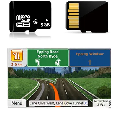 Australia New Zealand 8GB GPS Maps Micro SD Card WIN CE System Car Accessories • $37.61