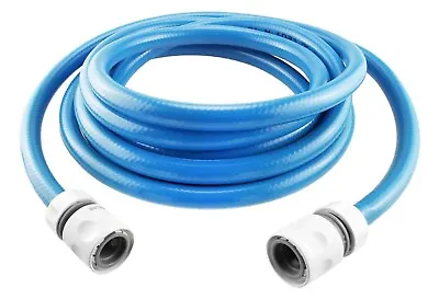 10m Blue Drinking Water Flexible Hose Caravanscamping +click-lock Connectors • £17.99