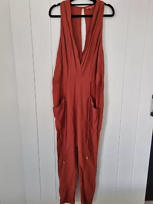 $250 • Buy Manning Cartell Rust Coloured Jumpsuit. Size 8