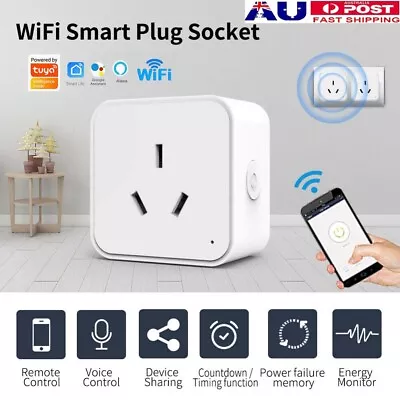 Tuya WiFi / Zigbee 16A Smart  Socket Plug Voice Control For Alexa Google Home • $20.89