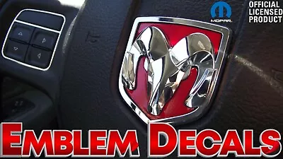 Dodge RAM 1500 Steering Wheel Head Emblem Inlays Decals 2019 2020 2021 2022 2023 • $13