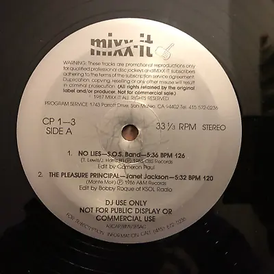Mixx-It 3  CP-3  LP 1987 Pressing Promo DJ Only Cameron Paul • $49.99