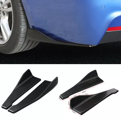 Universal Car 48cm Rear Bumper Lip Diffuser Side Skirt Spoiler Splitter Black • $19.98