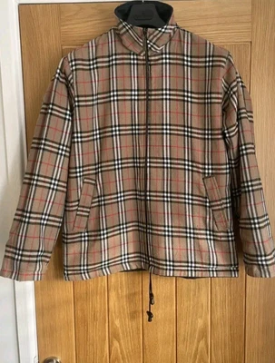 £120 • Buy Rare Nova Check Reversible Burberry Jacket 