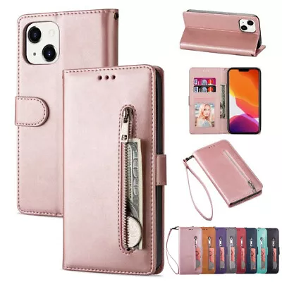 For IPhone 15 13 Pro Max 11 12 SE 8 7 14 XR Leather Flip Card Wallet Case Cover • £1.95