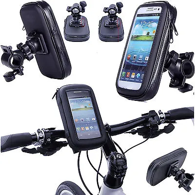 360° Waterproof Bike Mount Holder Case Bicycle Cover For Various Mobile Phones • £9.99