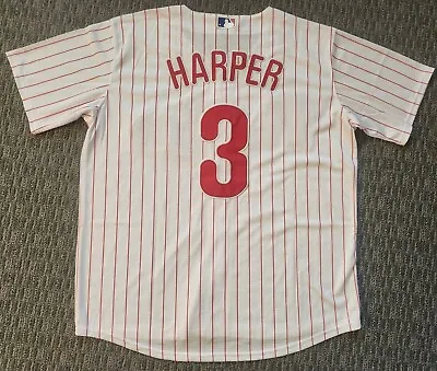 Philadelphia Phillies Bryce Harper Jersey Mens Size Large NWT Nike • $56