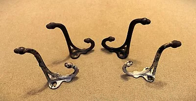 Vintage Cast Iron Double Acorn Hat Coat Towel Wall Hooks Lot Of 4 Free Shipping • $21