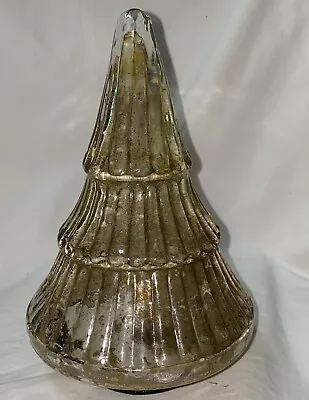 NWT World Market Silver Mercury Glass Style Tree Figure 8 X5  Christmas • $8.70