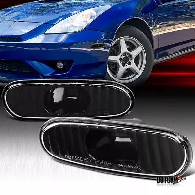 Fit 2000-2005 Toyota Celica MR2 Black Side Marker Lights Bumper Signal Lamps • $13.99