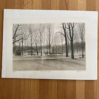$179 • Buy Ponies Luxembourg By Harold Altman ~ Mourlot Edition Lithograph SIGNED NUMBERED