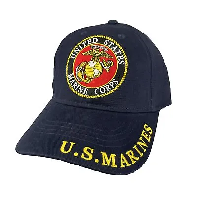 NEW! United States Marine Corps Baseball Hat / Adult One Size BLUE NWT USMC • $15.99