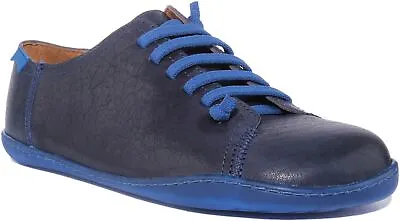 Camper Peu Cami Mens Elastic Laces Leather Shoes In Dark Blue UK Size 6 - 12 • £129.99