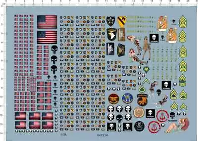 Water Slide Decals 1/35 Or Other Scales USA Military Armband 64721a • £9.59