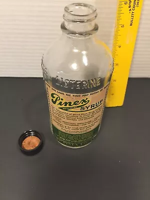 RARE Vtg 1900s Listerine Pinex Label Lambert Pharm Trade Mark Cough Syrup Bottle • $84.95