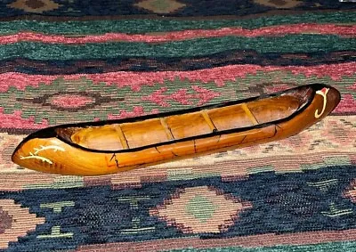 Vintage 7  Carved Wood Canoe Native American Indian • $9.99