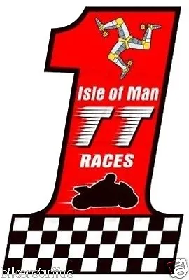 Isle Of Man Tt Races Moto Number # 1 Sticker Racing Bumper Sticker Laptop Decal  • $2.48